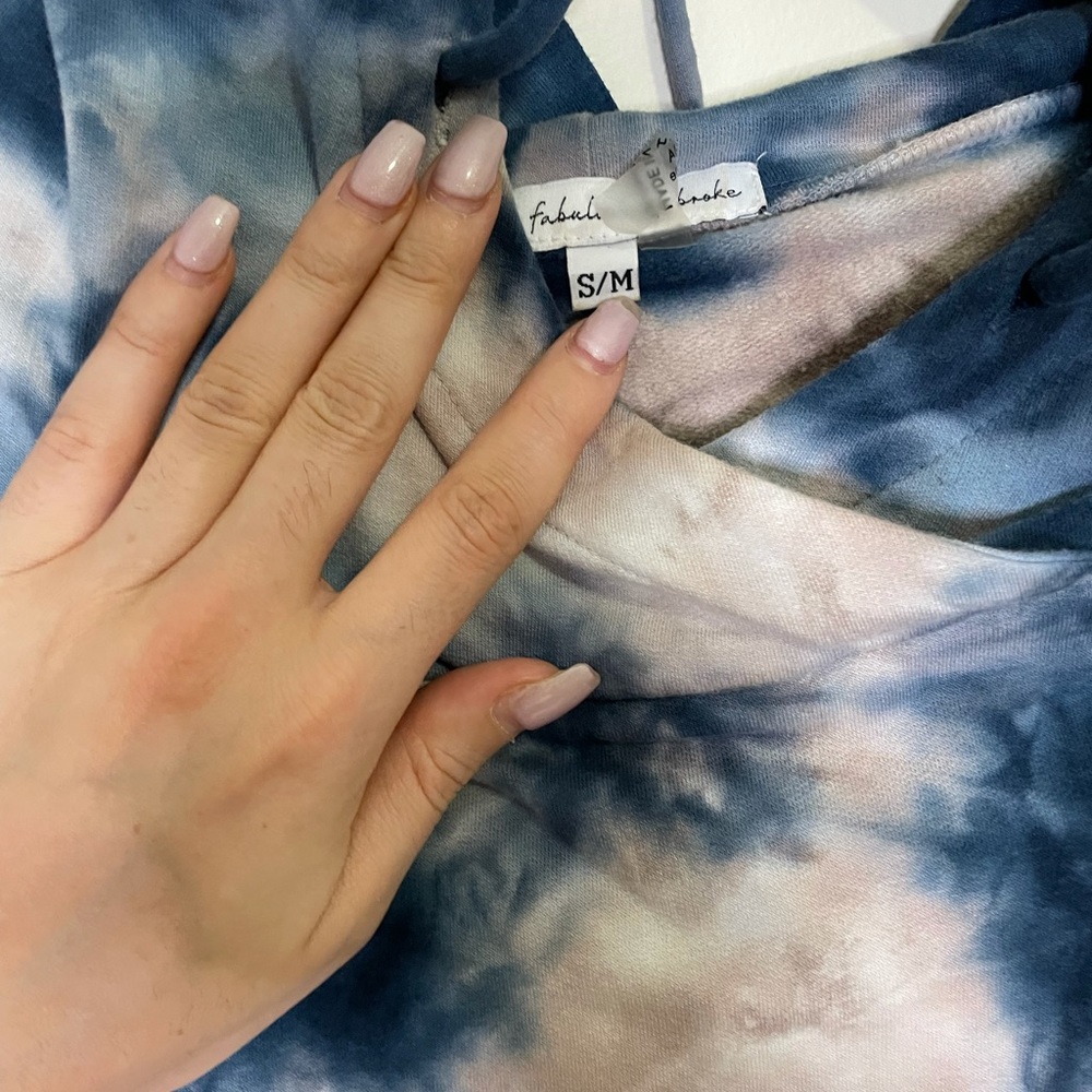 SOLD Tie Dye Cropped Hoodie - Picture 5 of 5